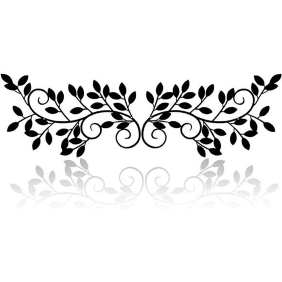 Metal Tree Leaf Wall Decor Set Wrought Iron Branch Art for Living Room Door - Picture 1 of 7